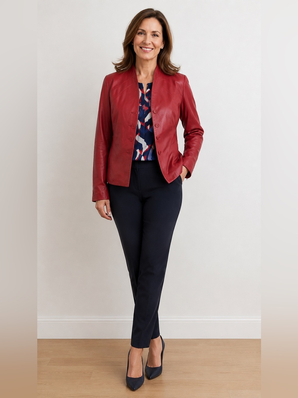 Danier Cherry Leather Jacket